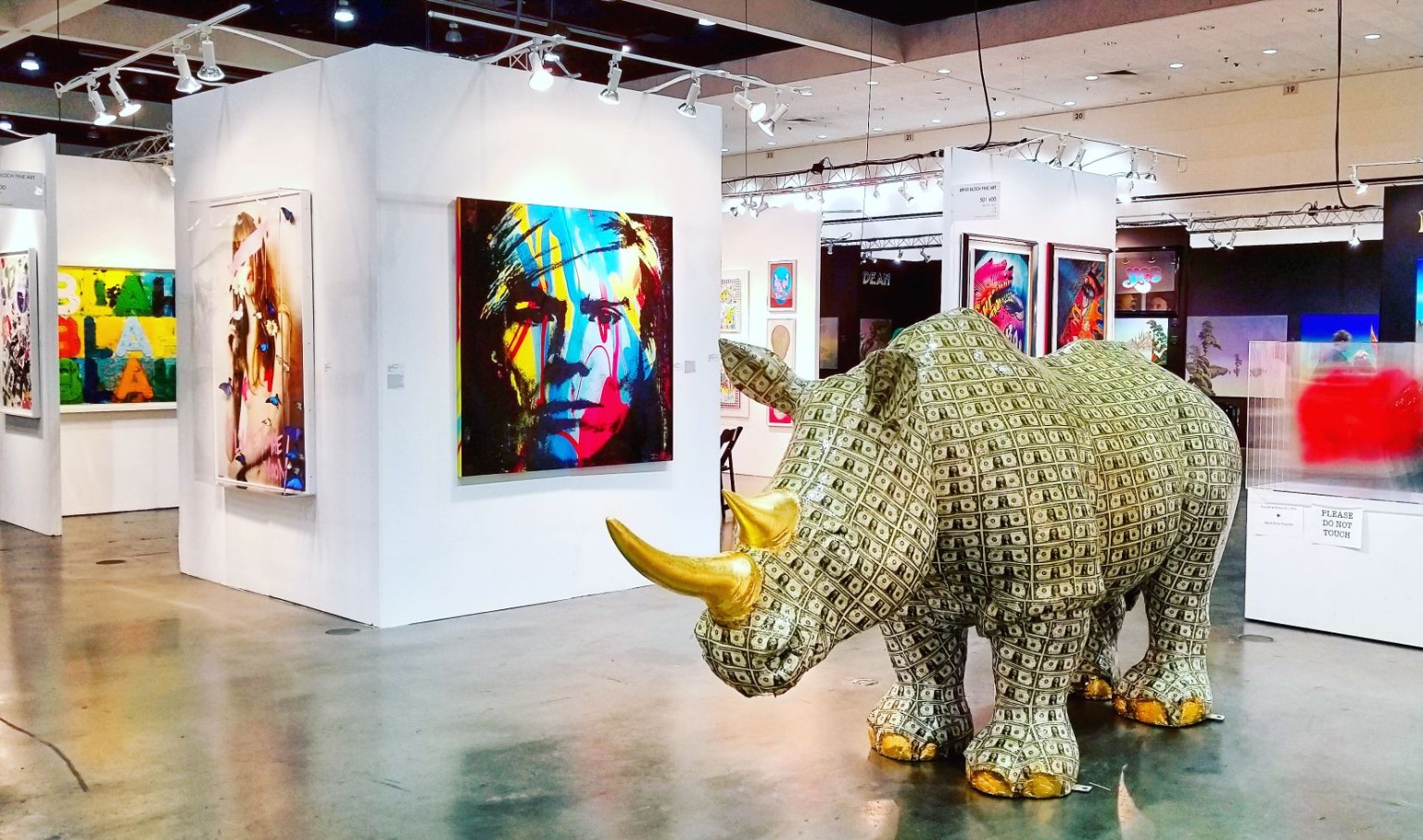 Rhinos Don’t Grow on Trees installed at the Denis Bloch Fine Art booth at the LA Art Show